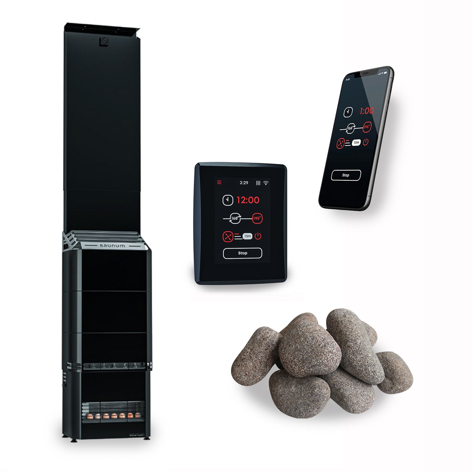 Saunum Air 7 Sauna Heater Package | 6.4 kW Air-Mixing Technology