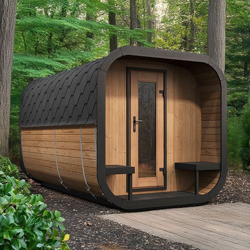 SaunaLife CL12GCP 8-Person Outdoor Cube Sauna – Luxury Porch Retreat