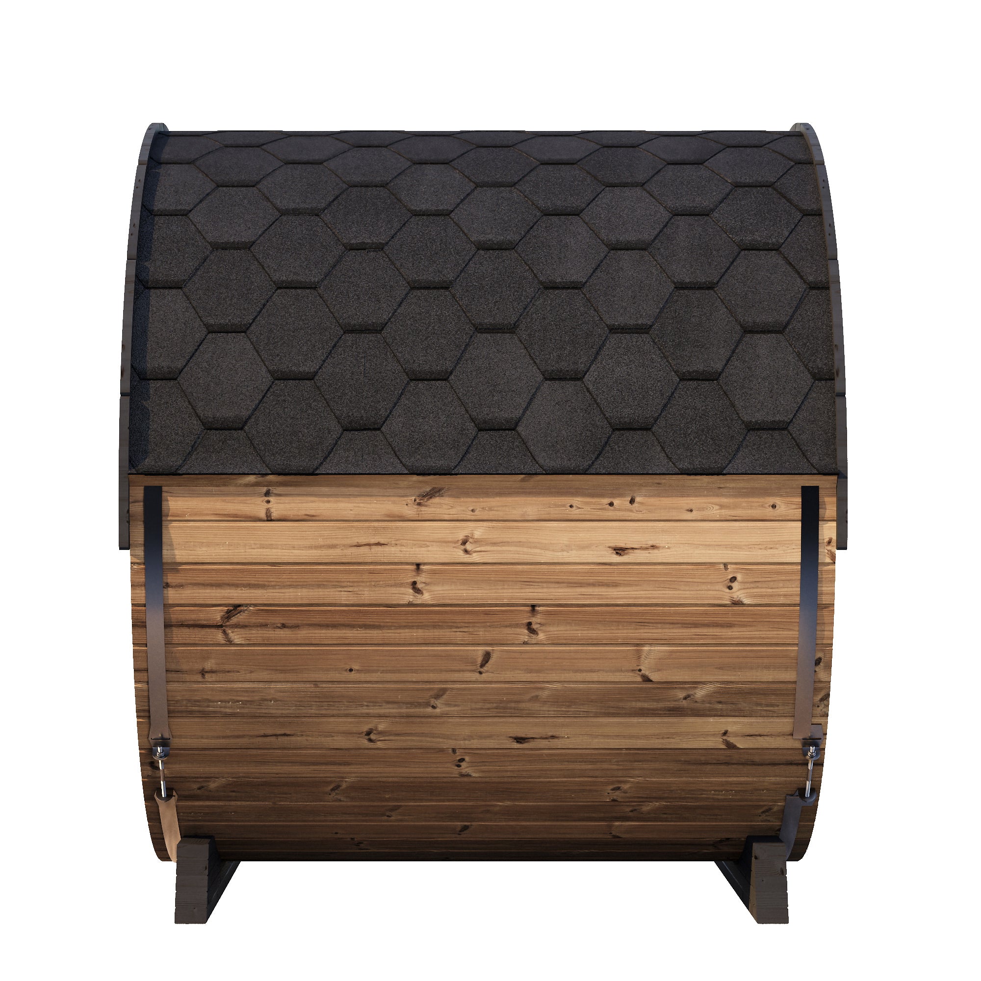 SaunaLife EE8G Barrel Sauna | 6 Person Glass Front