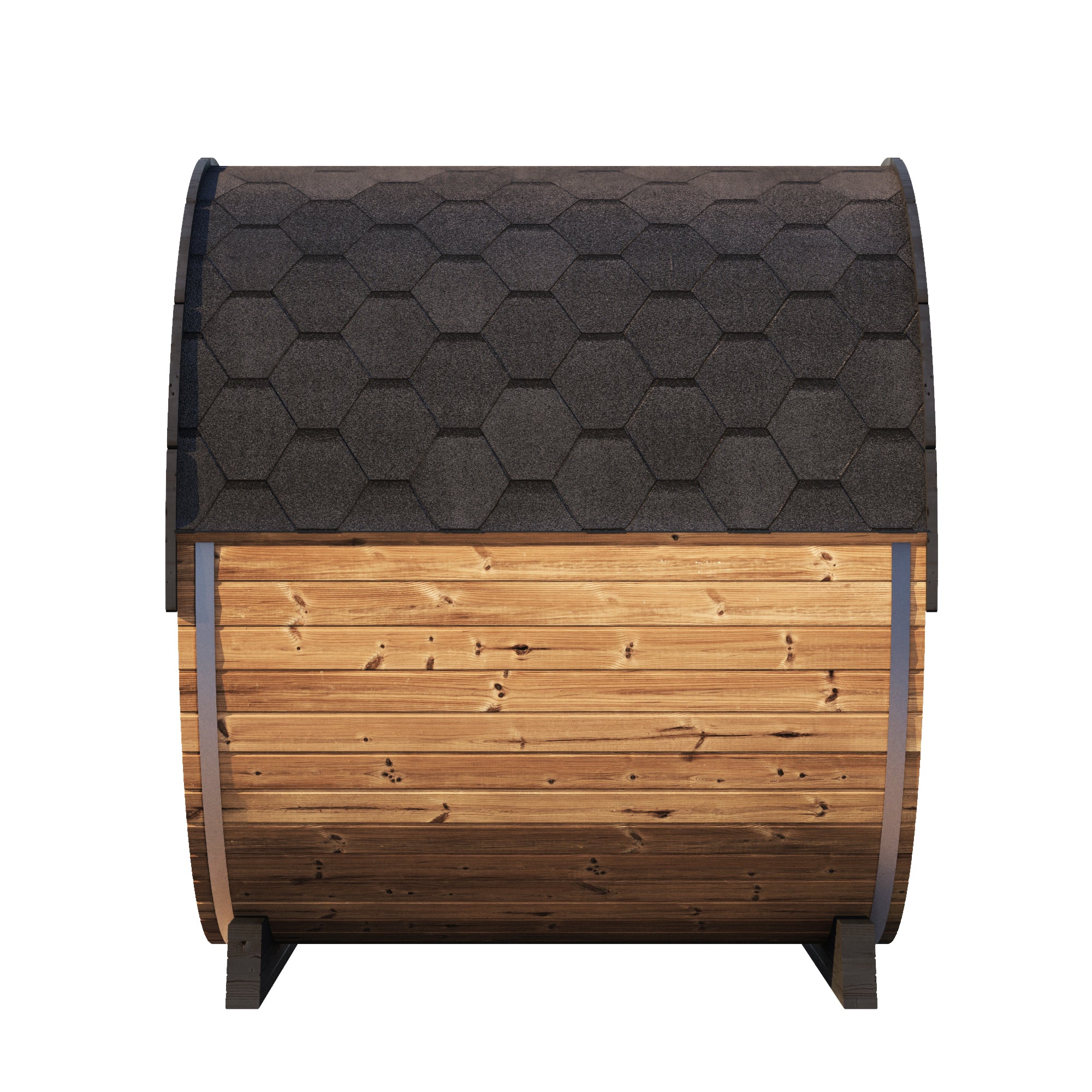 SaunaLife EE8G Barrel Sauna | 6 Person Glass Front