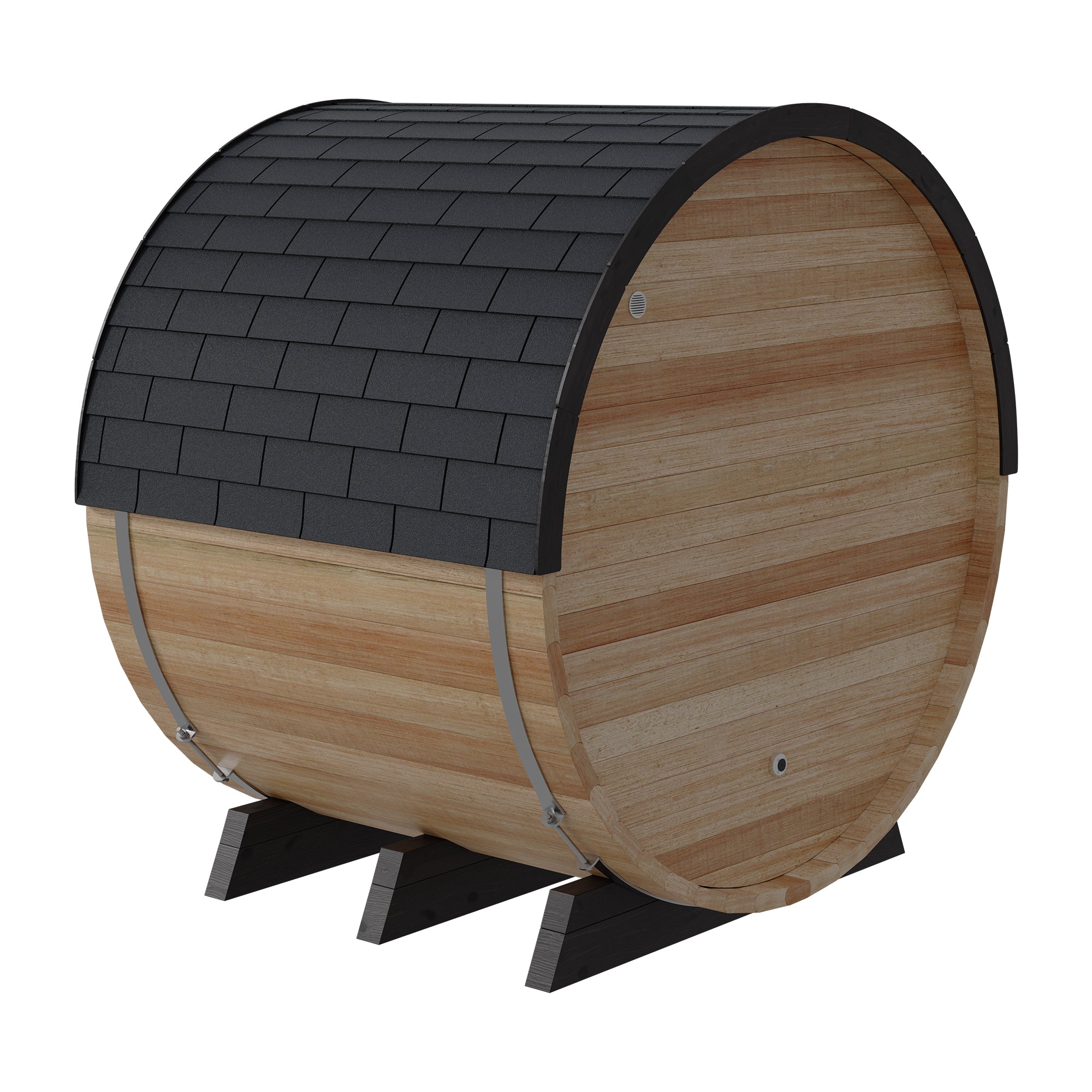 Finnmark FD-7 Outdoor Barrel Sauna | 4 Person Hybrid Thermo-Aspen