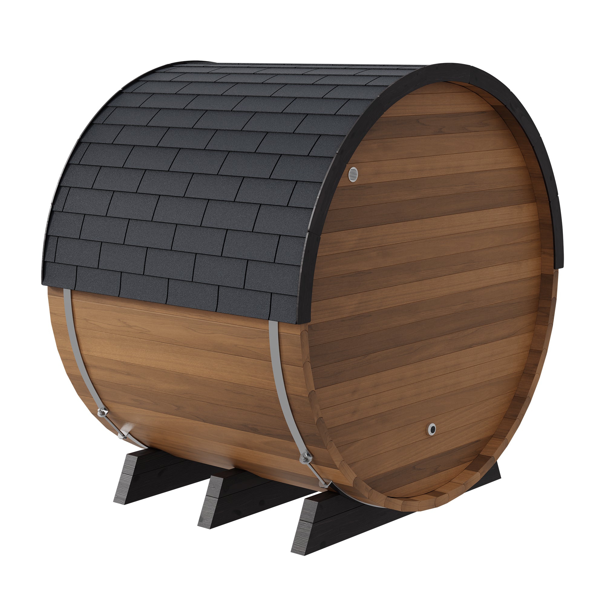 Finnmark FD-6 Outdoor Cedar Barrel Sauna | 4 Person Hybrid Near & Far