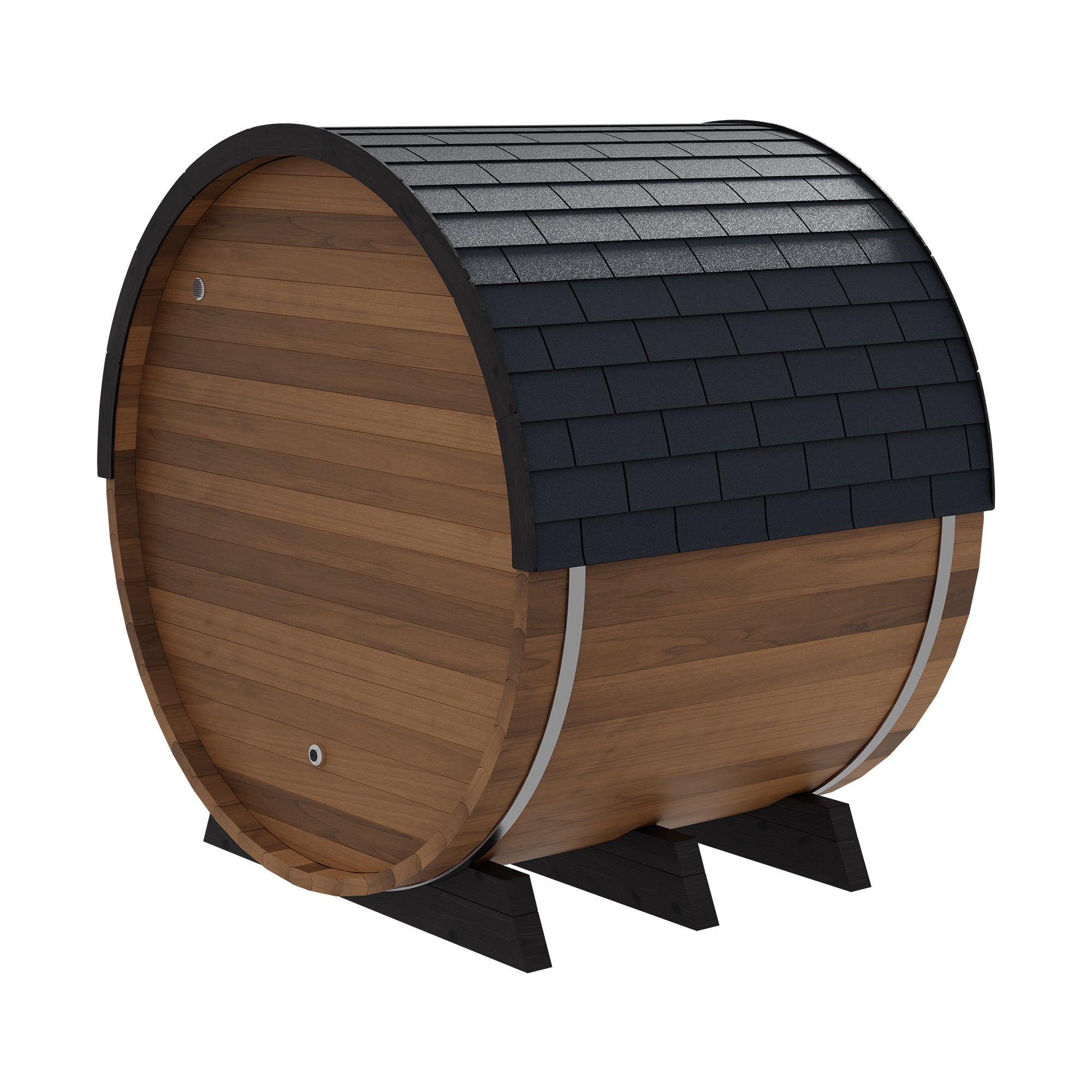 Finnmark FD-6 Outdoor Cedar Barrel Sauna | 4 Person Hybrid Near & Far