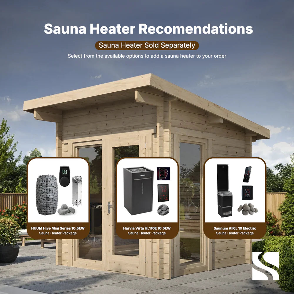 SaunaLife G4 Outdoor Sauna | 6 Person Garden Series Kit