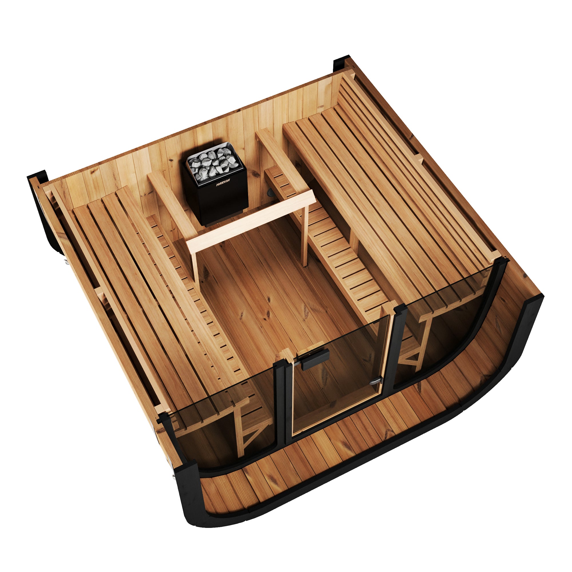 SaunaLife CL7G Outdoor Sauna | 6 Person Thermo-Spruce Cube