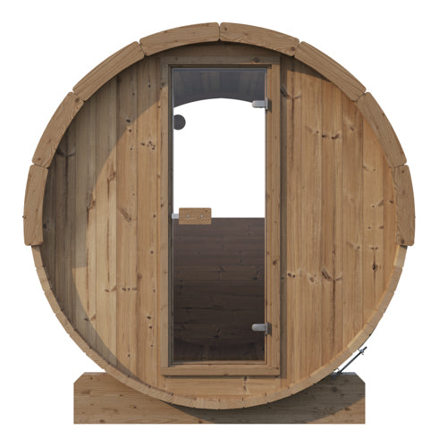 SaunaLife E7w Barrel Sauna | 4 Person Outdoor with Window