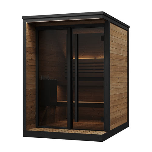 SaunaLife GL4 Outdoor Sauna | 4 Person Thermo-Spruce Luxury Kit