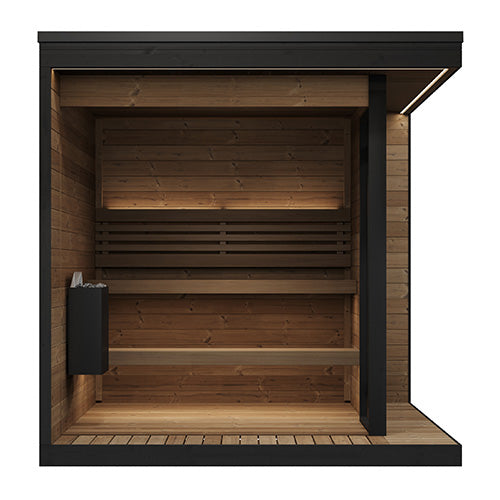 SaunaLife GL6 Outdoor Sauna | 6 Person Thermo-Spruce Luxury Kit