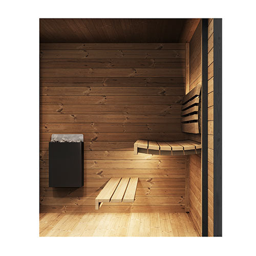 SaunaLife GL6 Outdoor Sauna | 6 Person Thermo-Spruce Luxury Kit