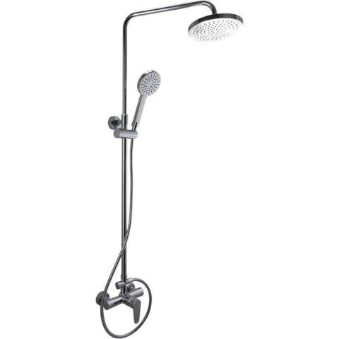 SaunaLife R3 Outdoor Barrel Shower, Rain-Series Thermo-Spruce 53.2 x 89.8