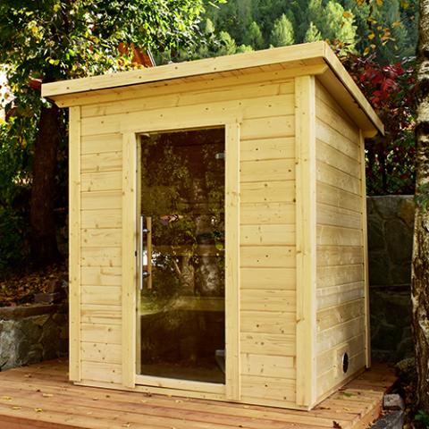 SaunaLife G2 Outdoor Sauna | 4 Person Garden Series Kit