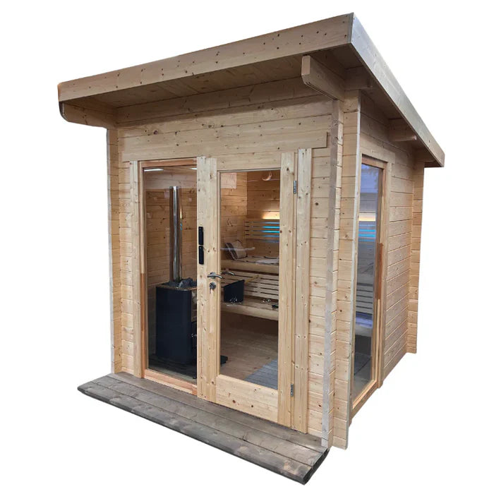SaunaLife G4 Outdoor Sauna | 6 Person Garden Series Kit