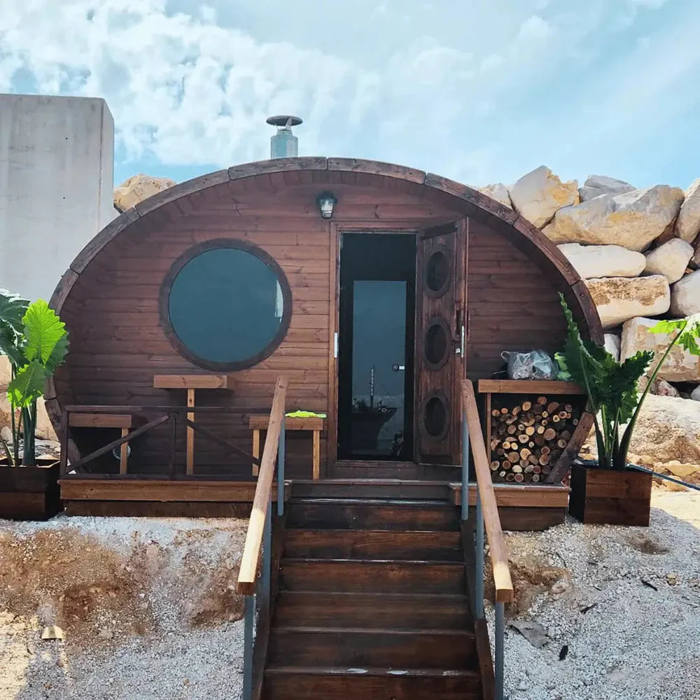 SaunaLife G11 Outdoor Sauna | 8 Person 2-Room Garden Suite