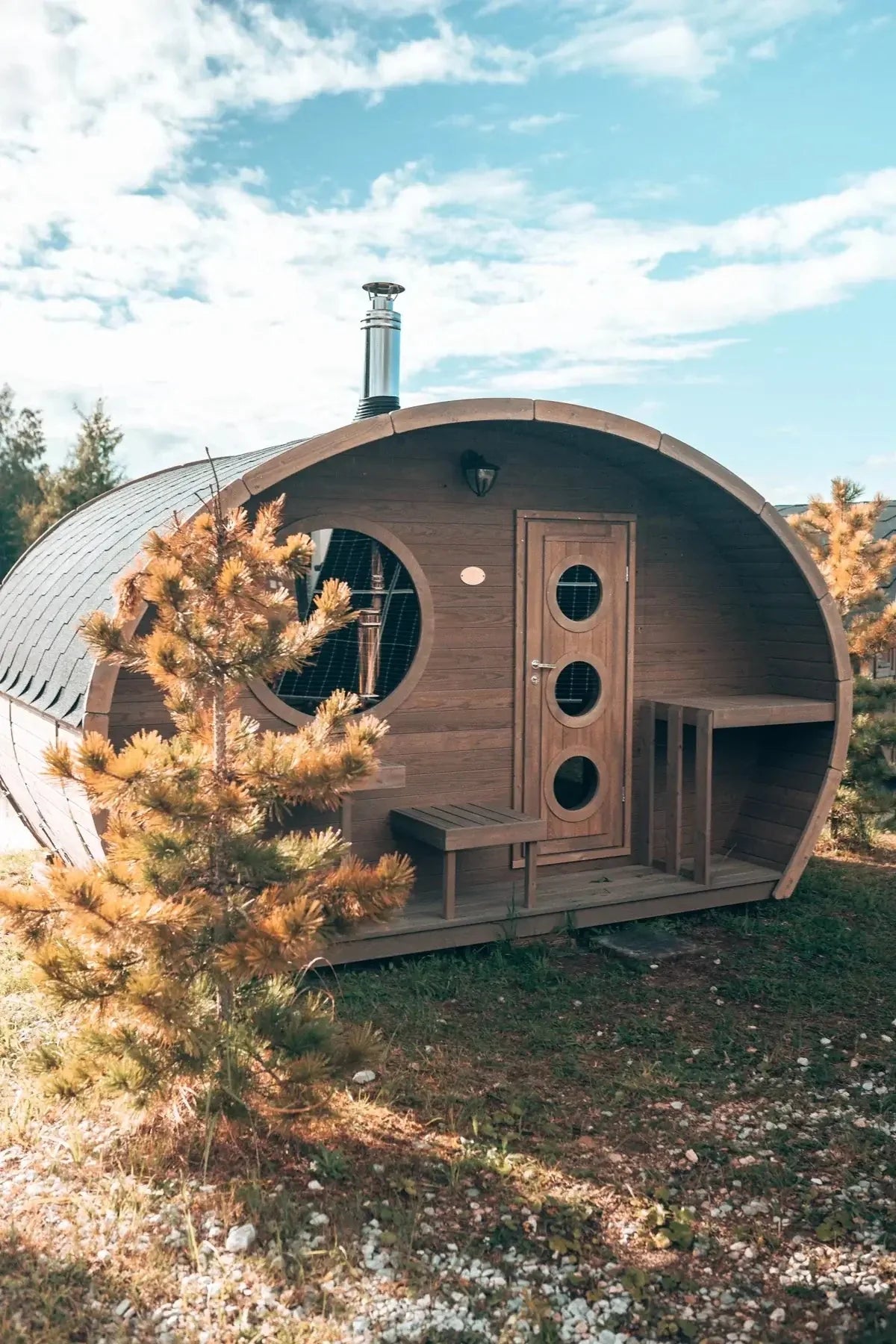 SaunaLife G11 Outdoor Sauna | 8 Person 2-Room Garden Suite