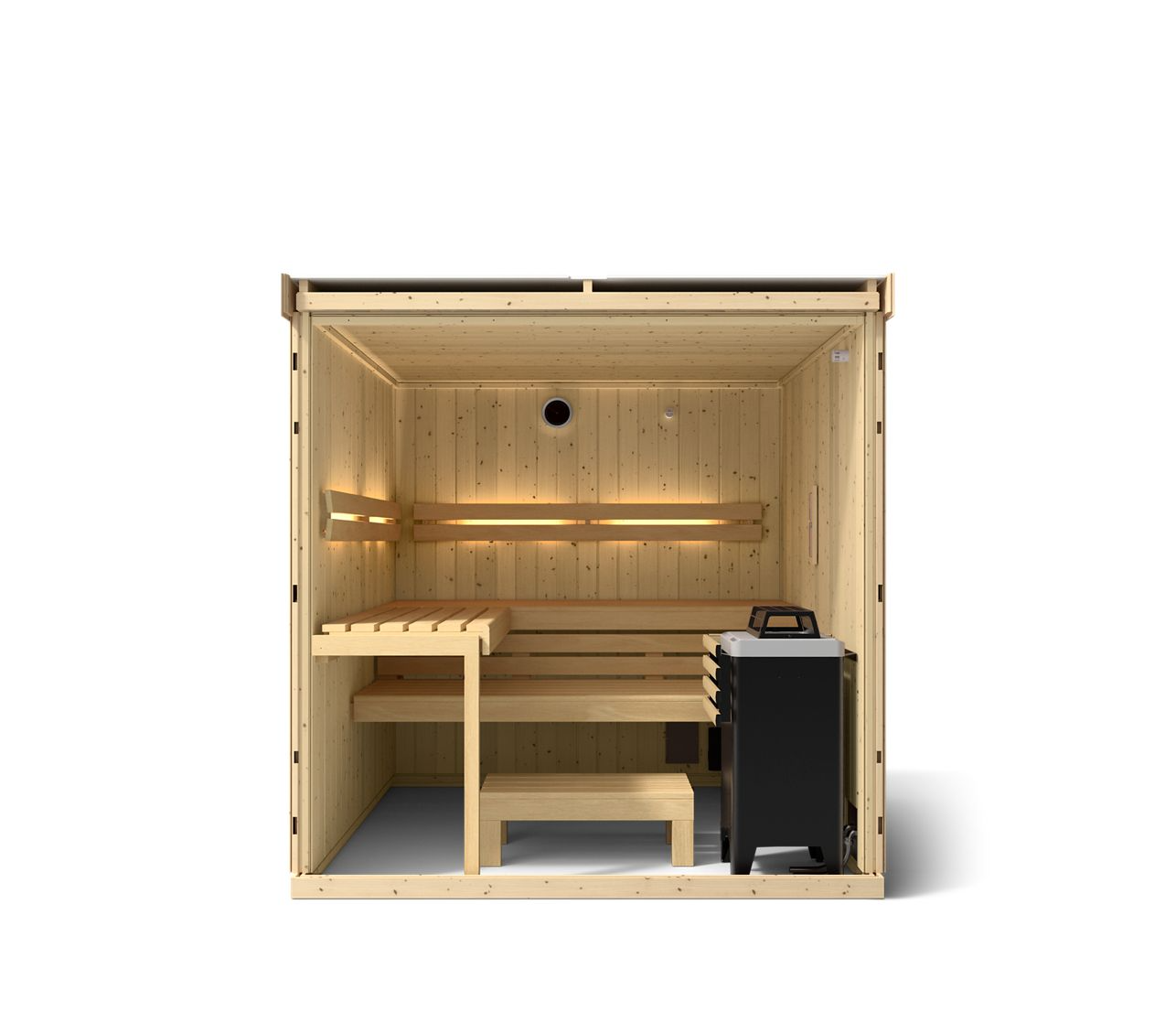 Kohler C1 5-Person Indoor Sauna, Scandinavian Spruce No-Floor Cabin