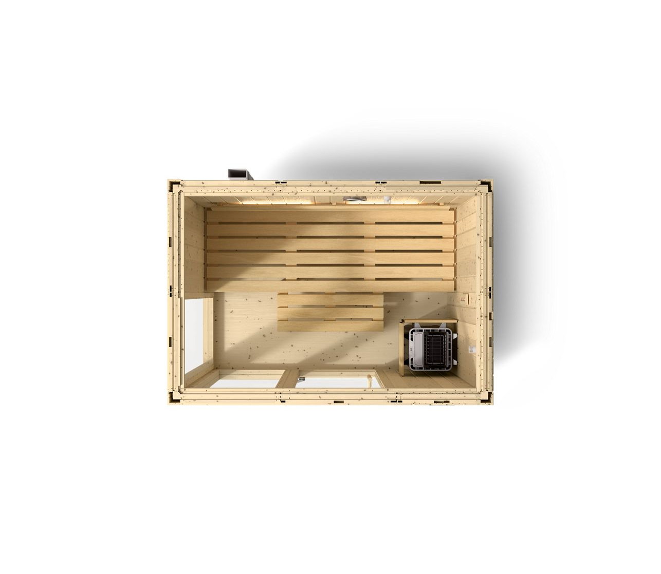 Kohler C1 Indoor 3-Person Sauna in Scandinavian Spruce With Floor