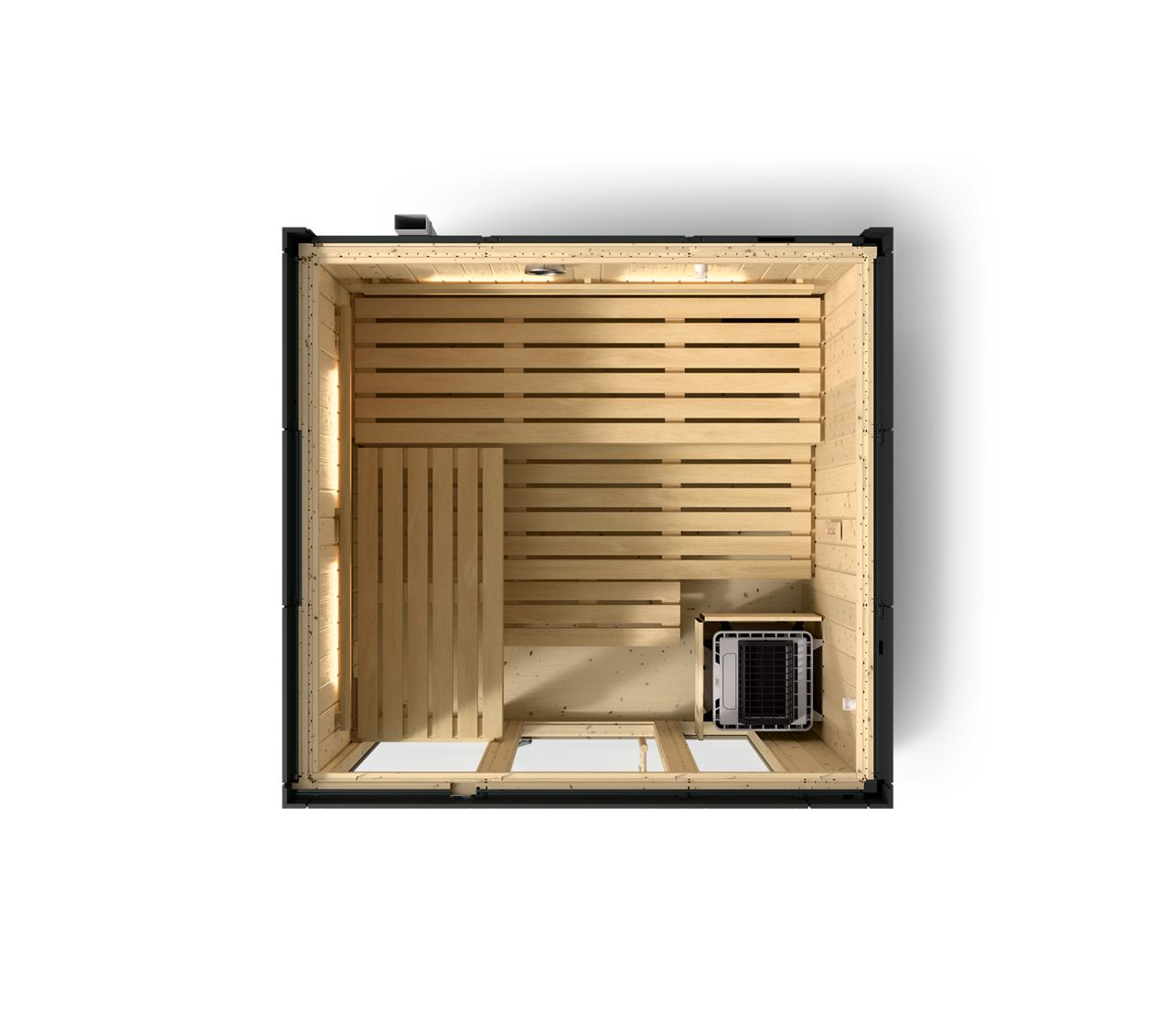 Kohler C1 5-Person Indoor Sauna – Graphite Black, With Floor