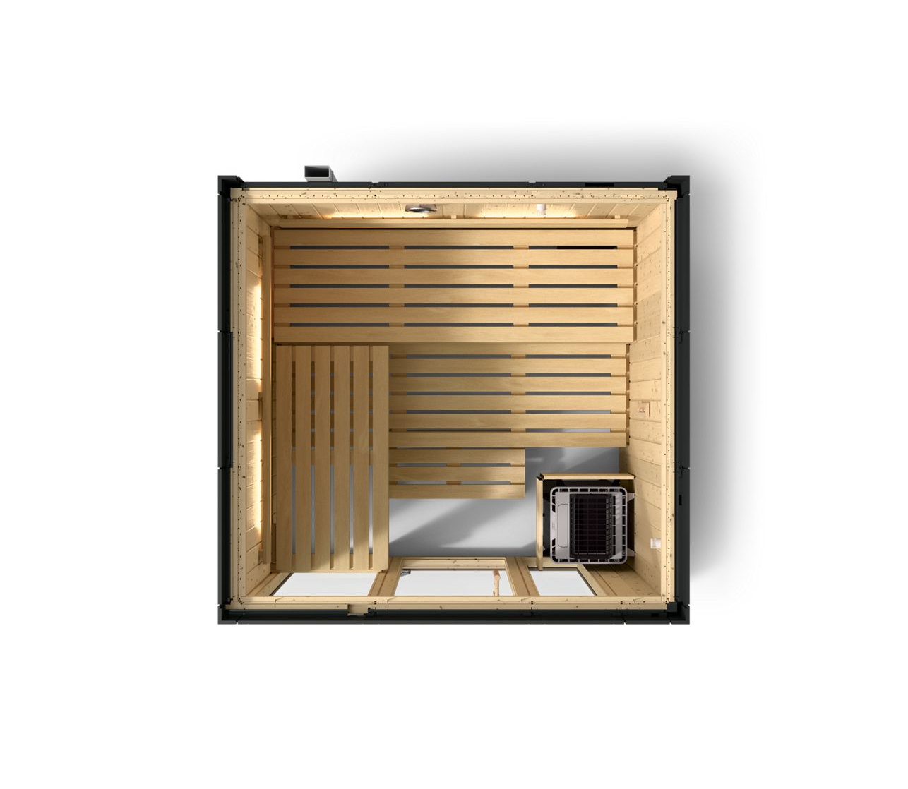 Kohler C1 5-Person Indoor Sauna – Graphite Black, No Floor