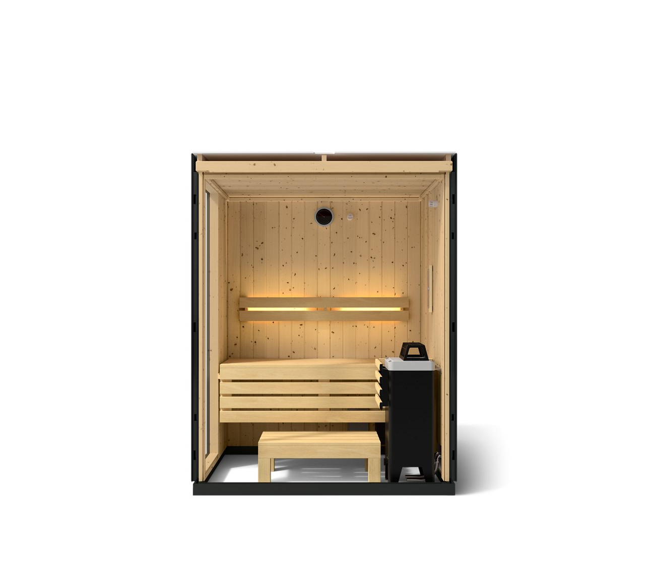 Kohler C1 2-Person Indoor Sauna, Graphite Grey, No Floor