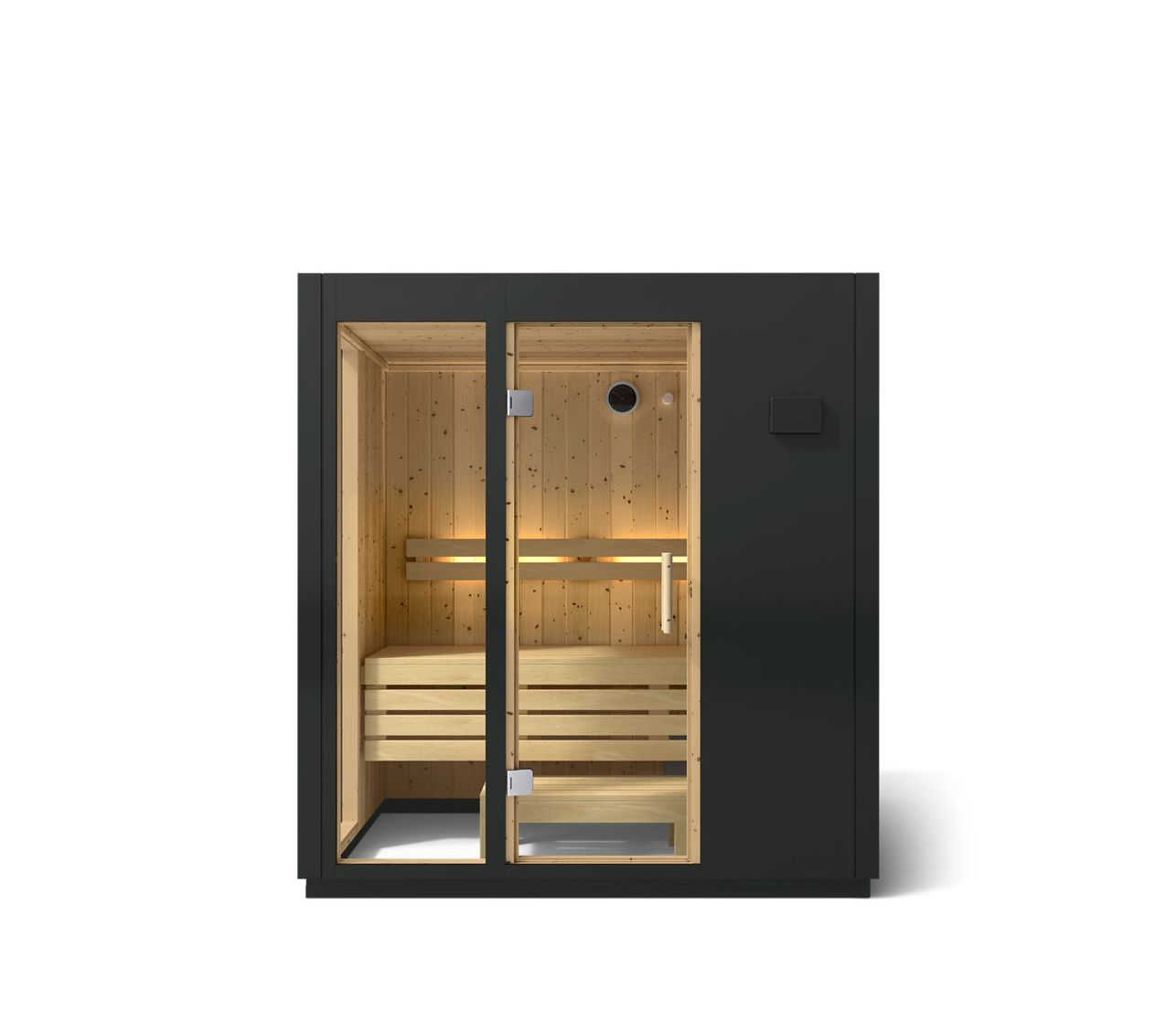 Kohler C1 3-Person Indoor Sauna – Graphite Black, No Floor