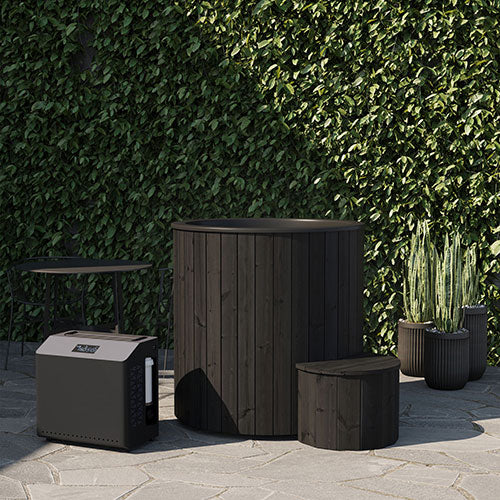 SaunaLife S1B Cold/Hot Plunge — Black Thermo-Pine