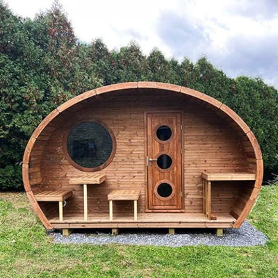 SaunaLife G11 Outdoor Sauna | 8 Person 2-Room Garden Suite
