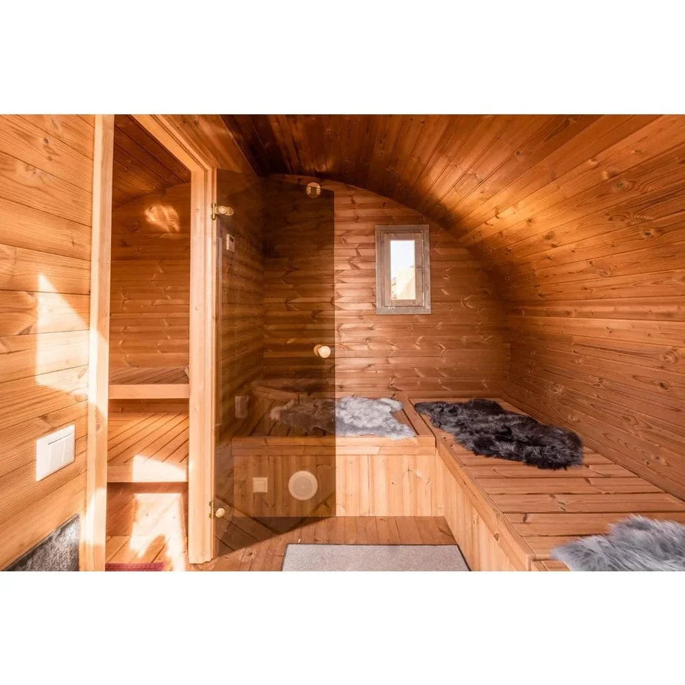 SaunaLife G11 Outdoor Sauna | 8 Person 2-Room Garden Suite