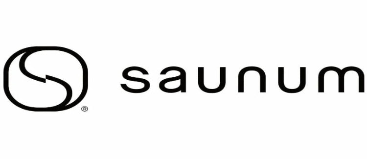 Black 'saunum' logo on a white background