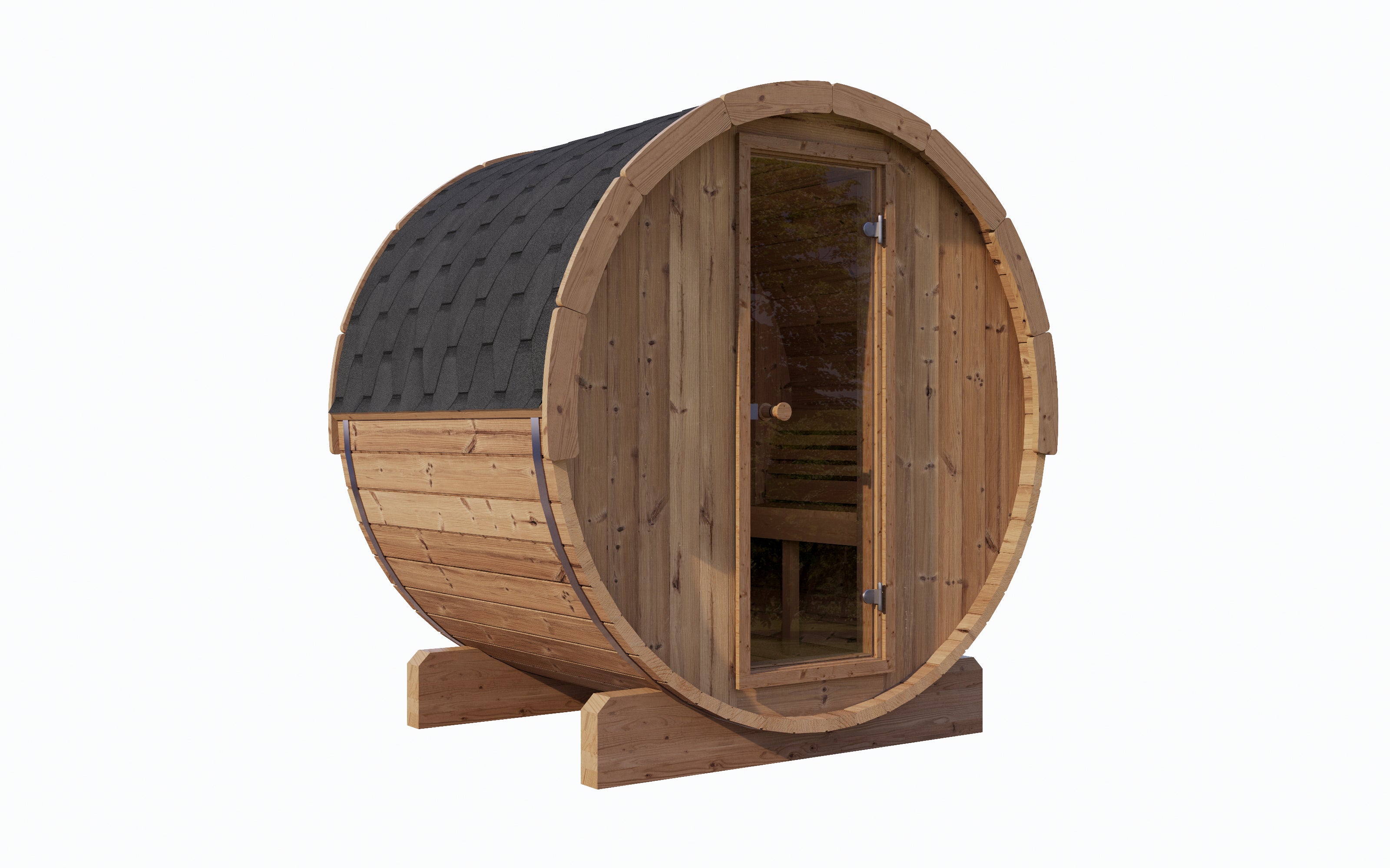 SaunaLife E6 Barrel Sauna | 3 Person Outdoor ERGO Series
