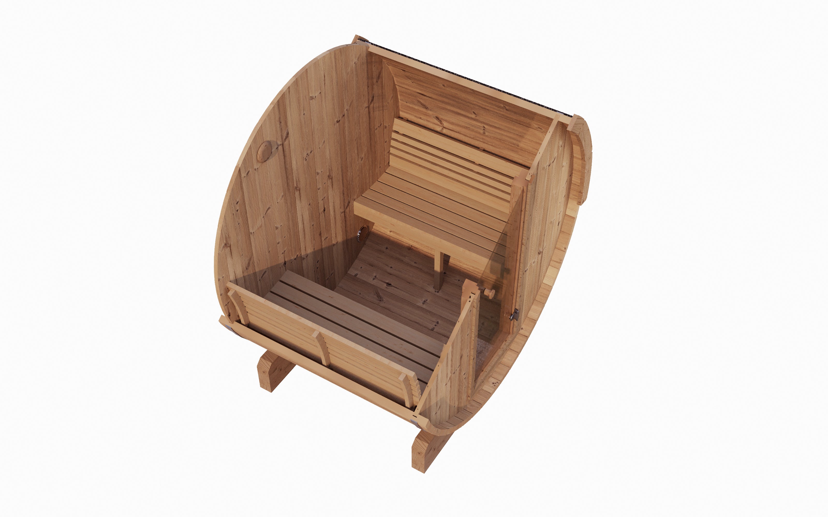 SaunaLife E6 Barrel Sauna | 3 Person Outdoor ERGO Series