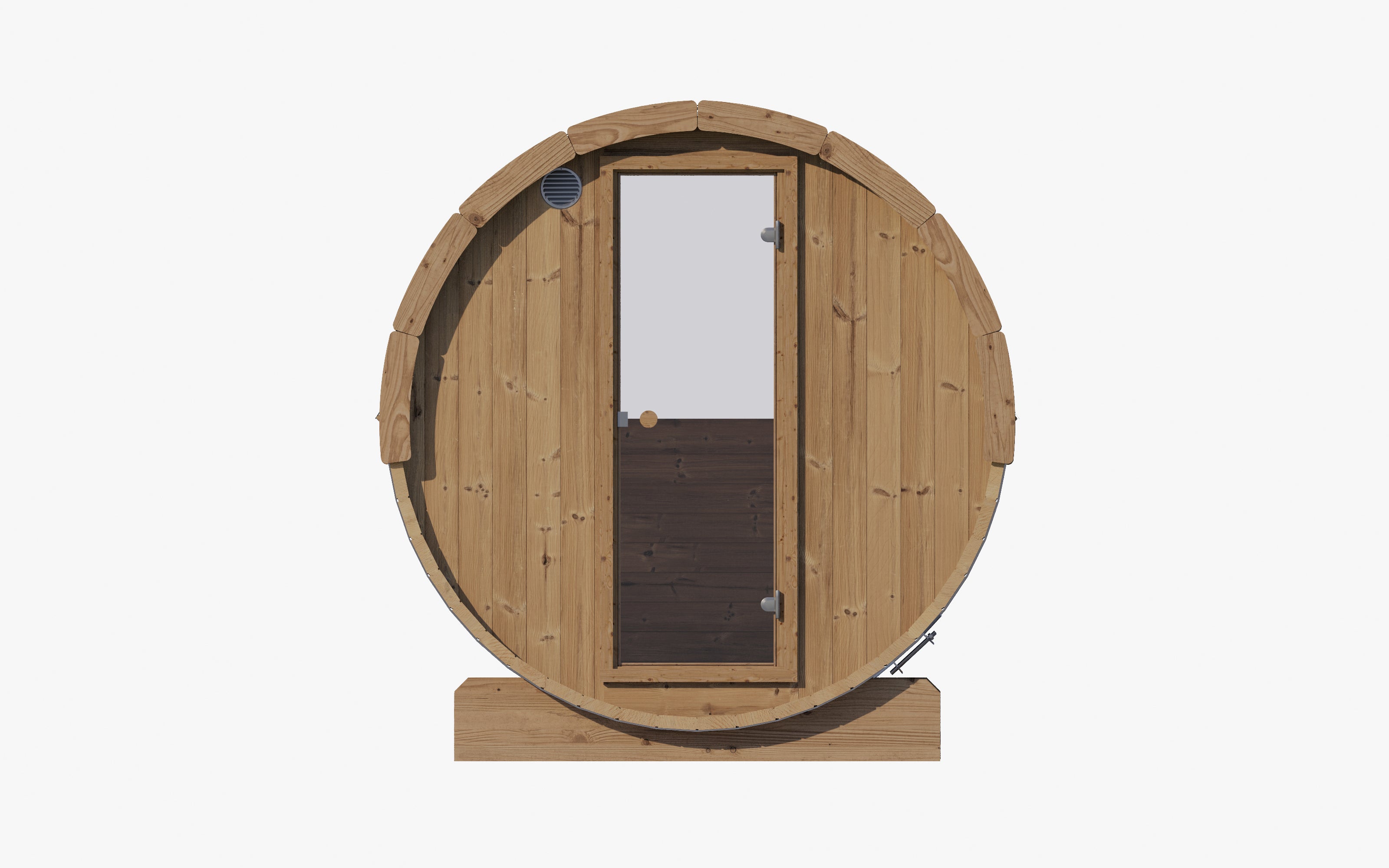 SaunaLife E6W Barrel Sauna | 3 Person with Glass Window