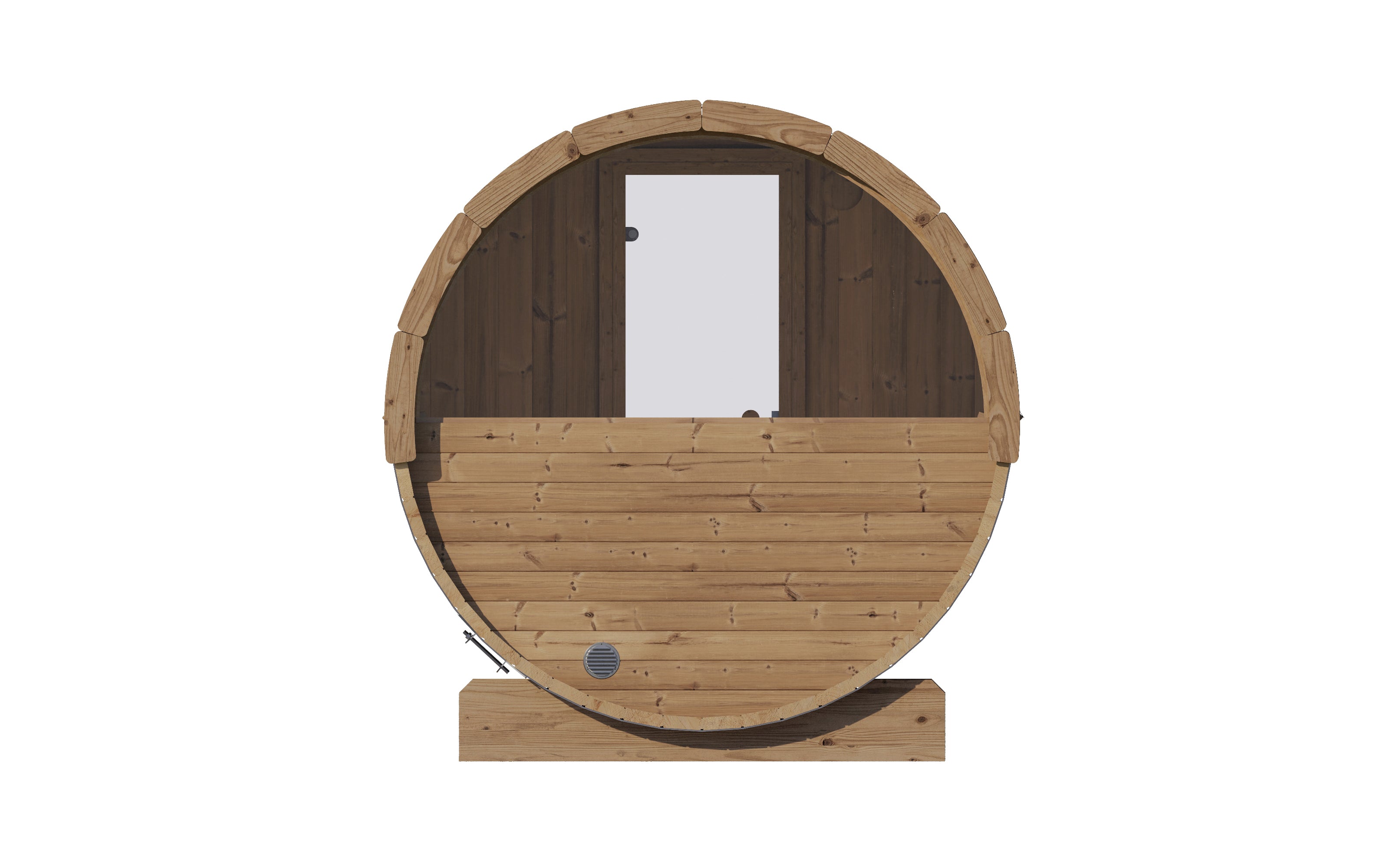 SaunaLife E6W Barrel Sauna | 3 Person with Glass Window