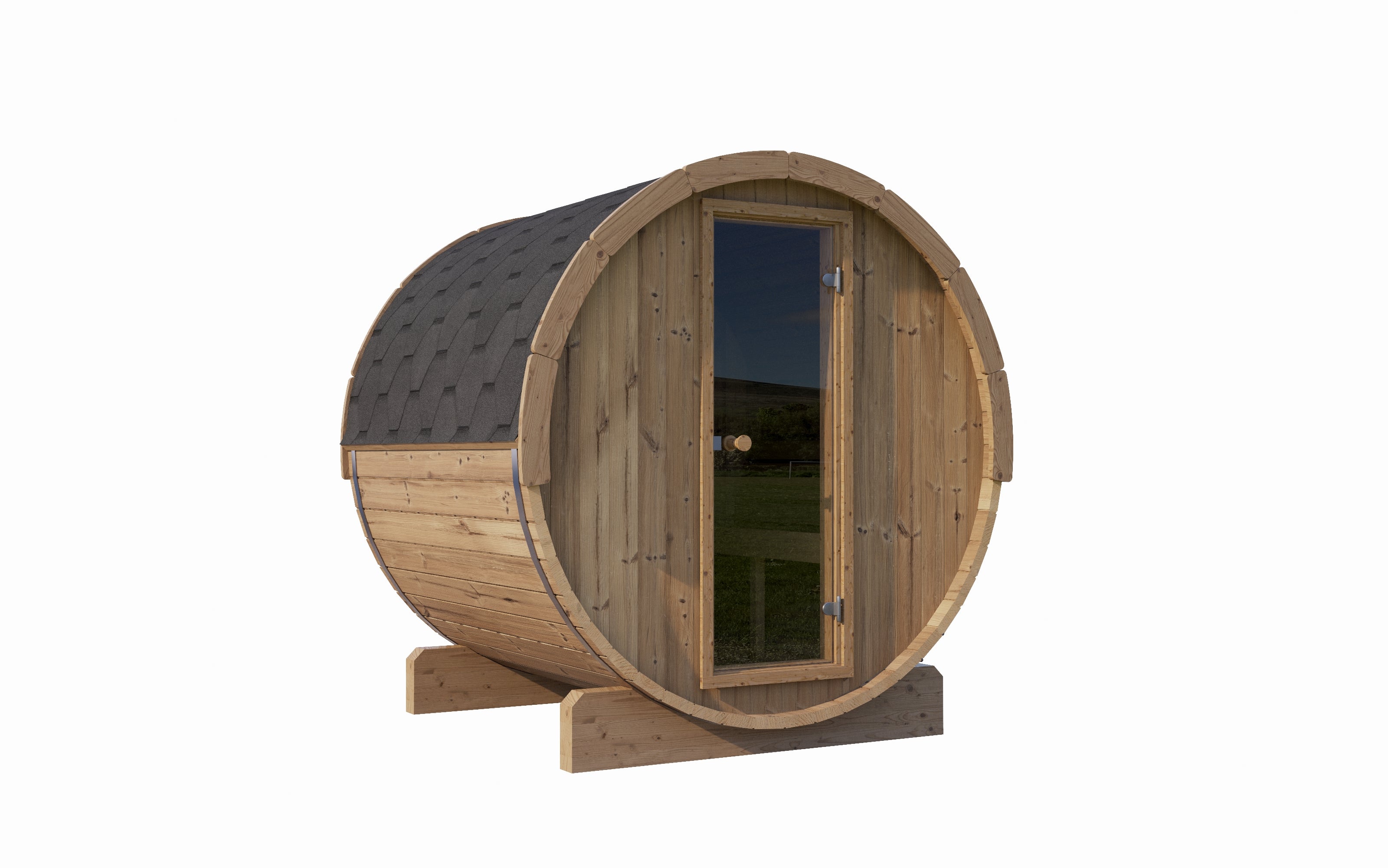 SaunaLife E7 Barrel Sauna | 4 Person Outdoor ERGO Series