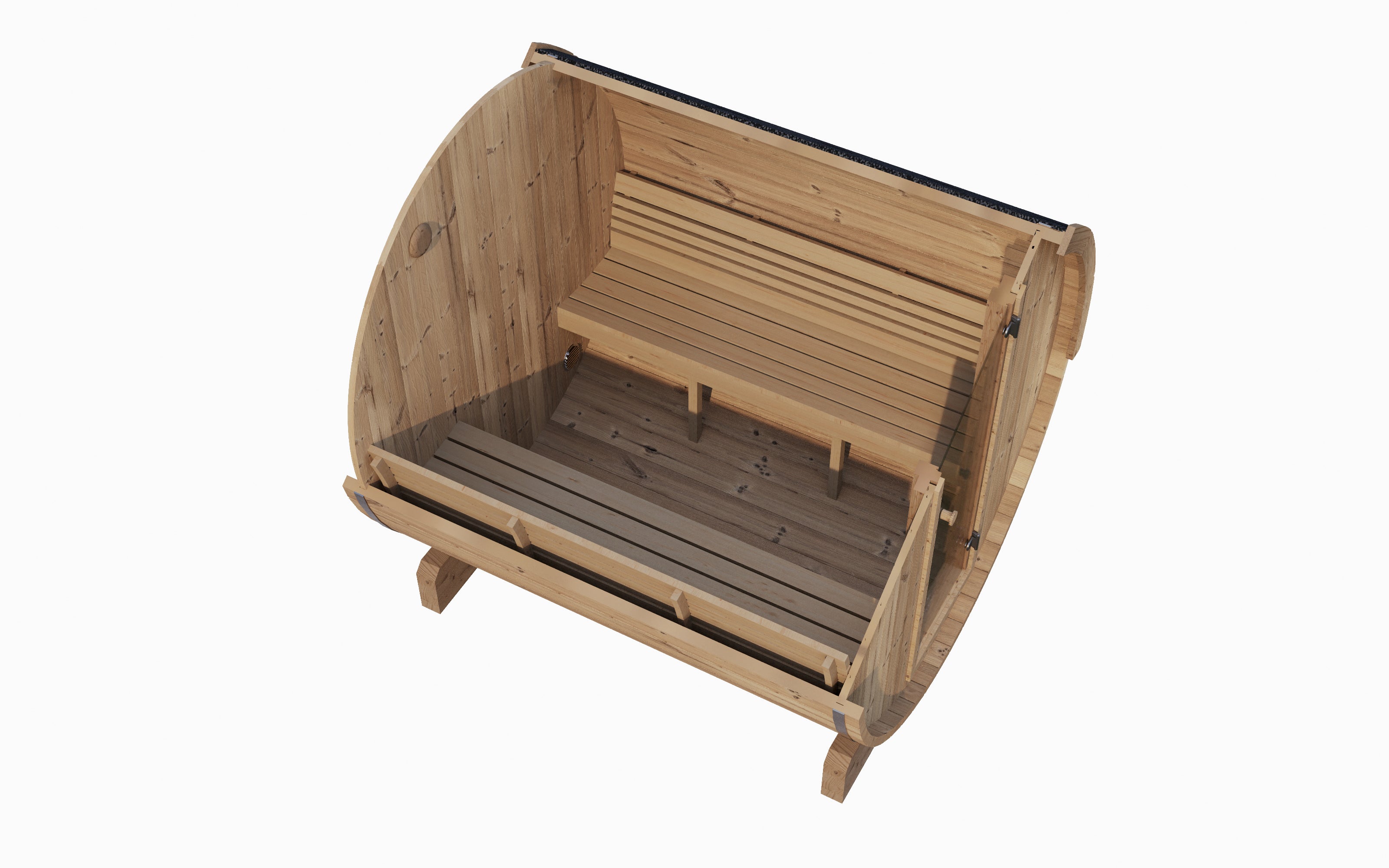 SaunaLife E8 Barrel Sauna | 6 Person Outdoor ERGO Series