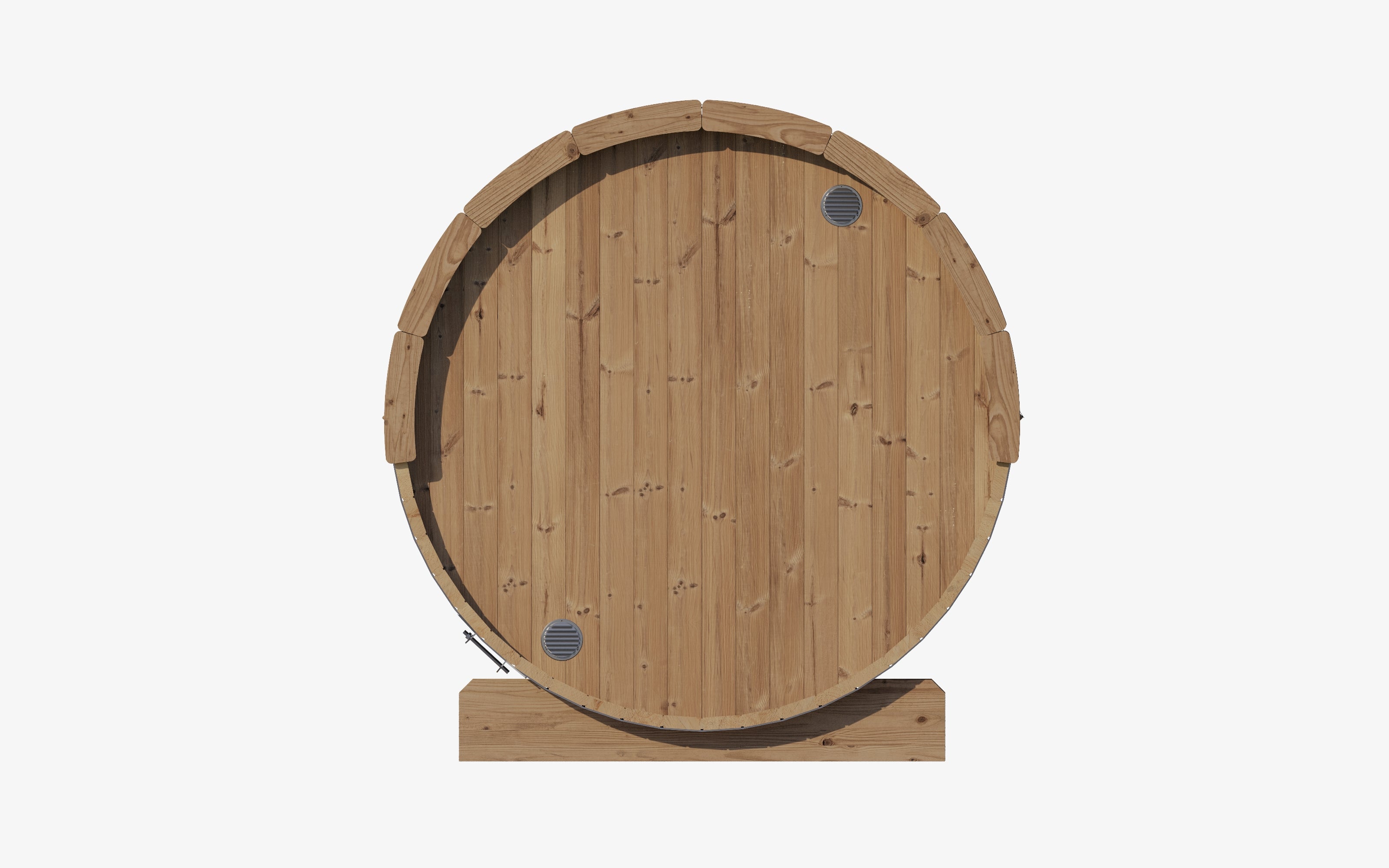 SaunaLife E8W Barrel Sauna | 6 Person Outdoor Glass Front