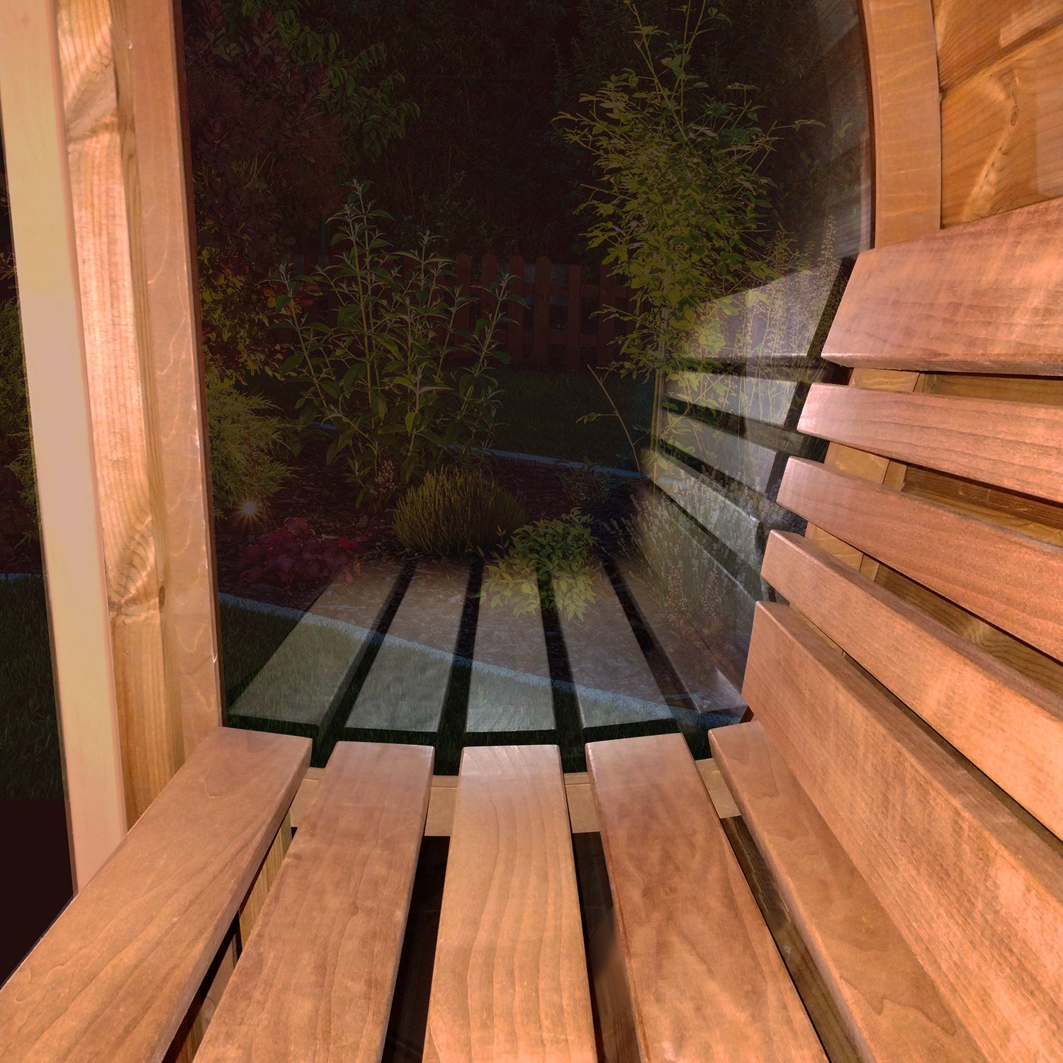 SaunaLife E6W Barrel Sauna | 3 Person with Glass Window