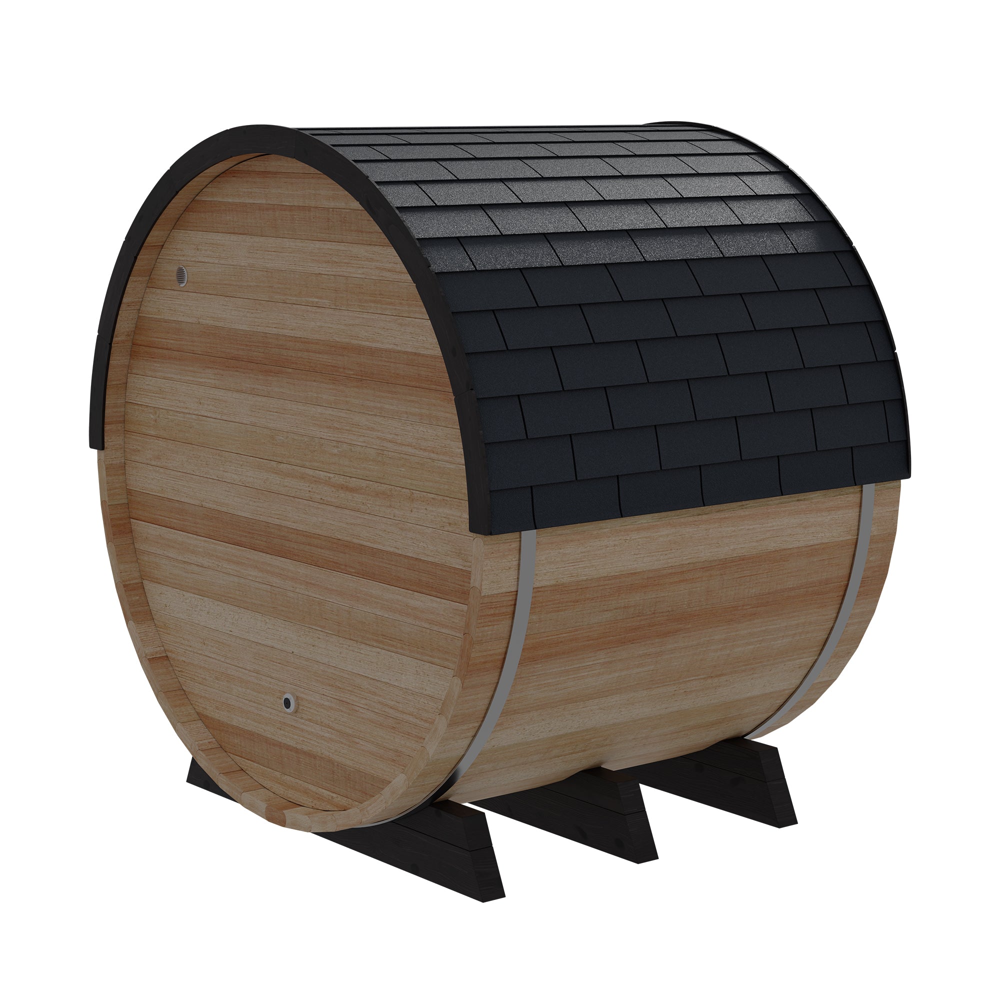 Finnmark FD-7 Outdoor Barrel Sauna | 4 Person Hybrid Thermo-Aspen