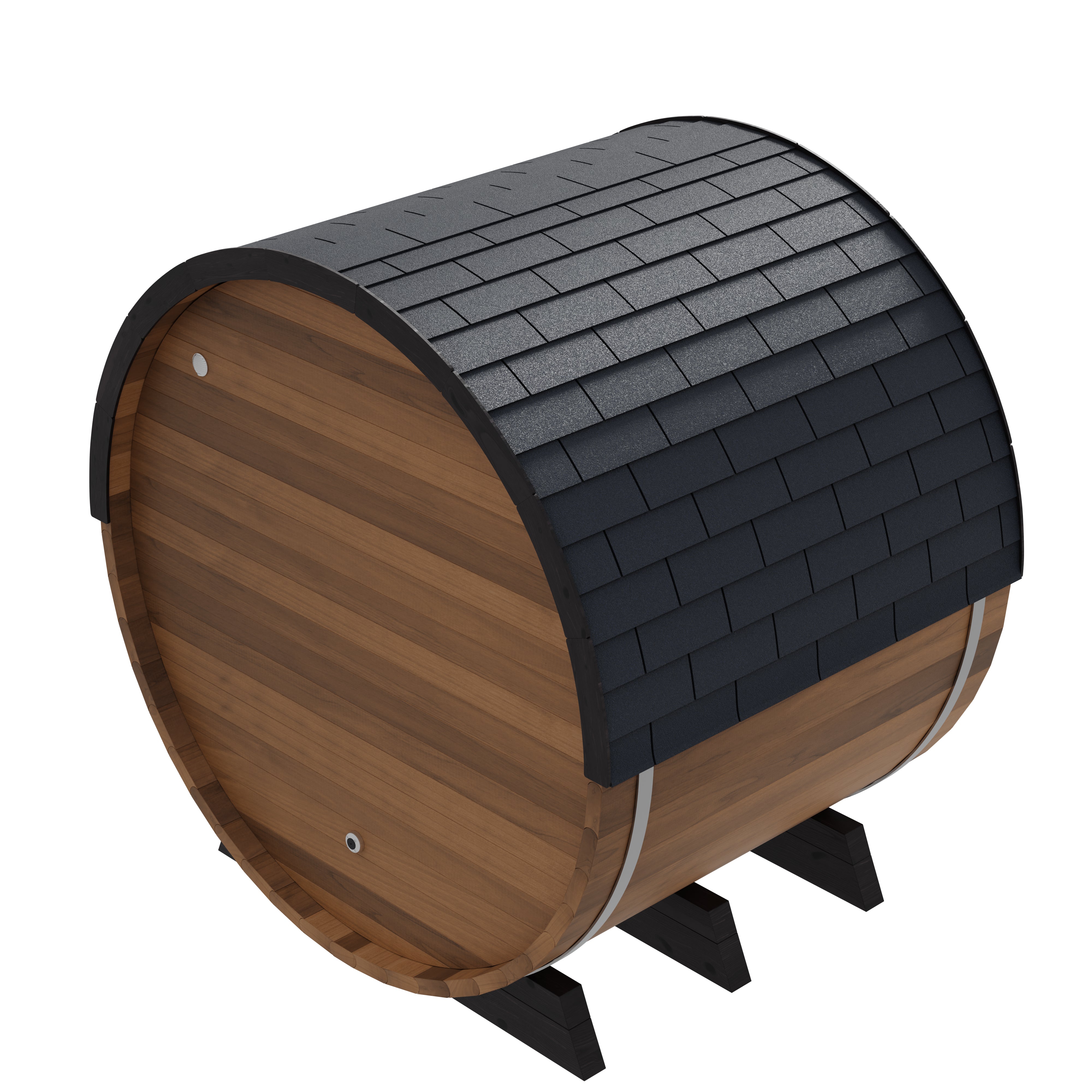 Finnmark FD-6 Outdoor Cedar Barrel Sauna | 4 Person Hybrid Near & Far