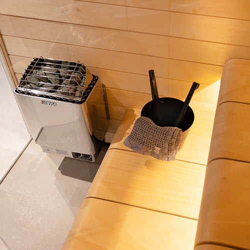 Harvia KIP45B Sauna Heater | 4.5 kW Built-In Controls for 100–210 ft³