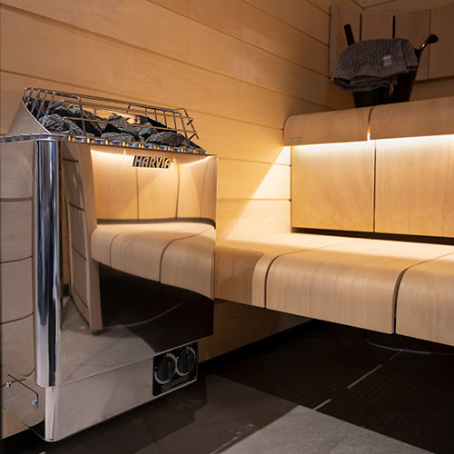 Harvia KIP45B Sauna Heater | 4.5 kW Built-In Controls for 100–210 ft³