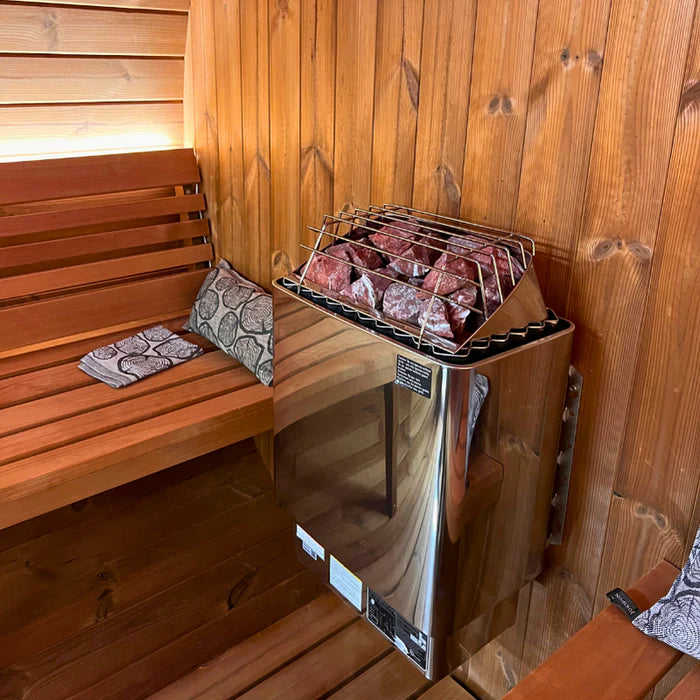 SaunaLife E6 Barrel Sauna | 3 Person Outdoor ERGO Series