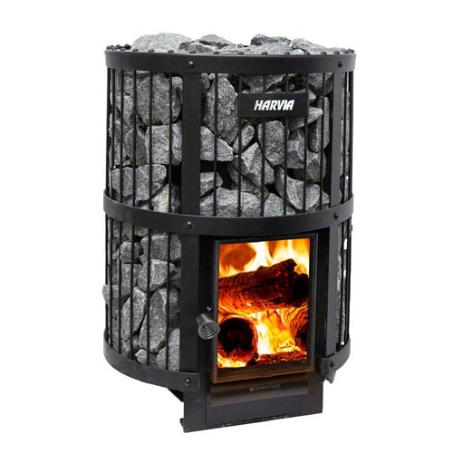 Harvia GreenFlame 240 Wood Sauna Stove | 15.9 kW Clean-Burn Heater