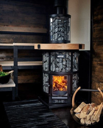 Harvia GreenFlame 240 Wood Sauna Stove | 15.9 kW Clean-Burn Heater