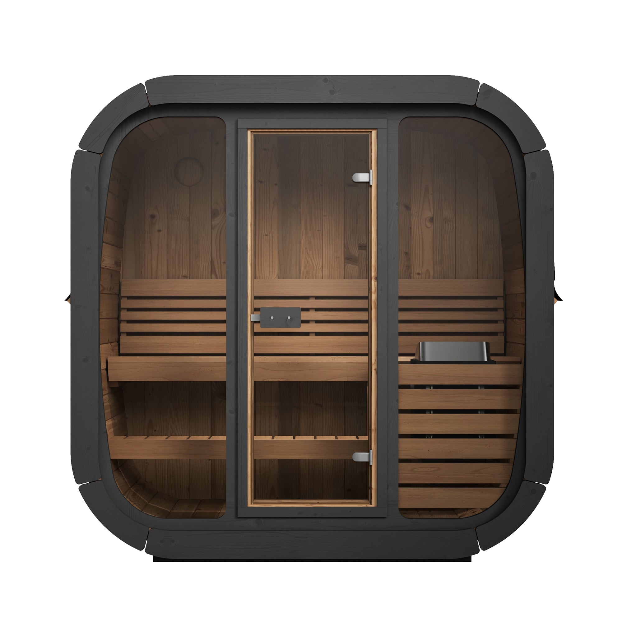 SaunaLife CL4G Outdoor Sauna | 3 Person Thermo-Spruce Cube