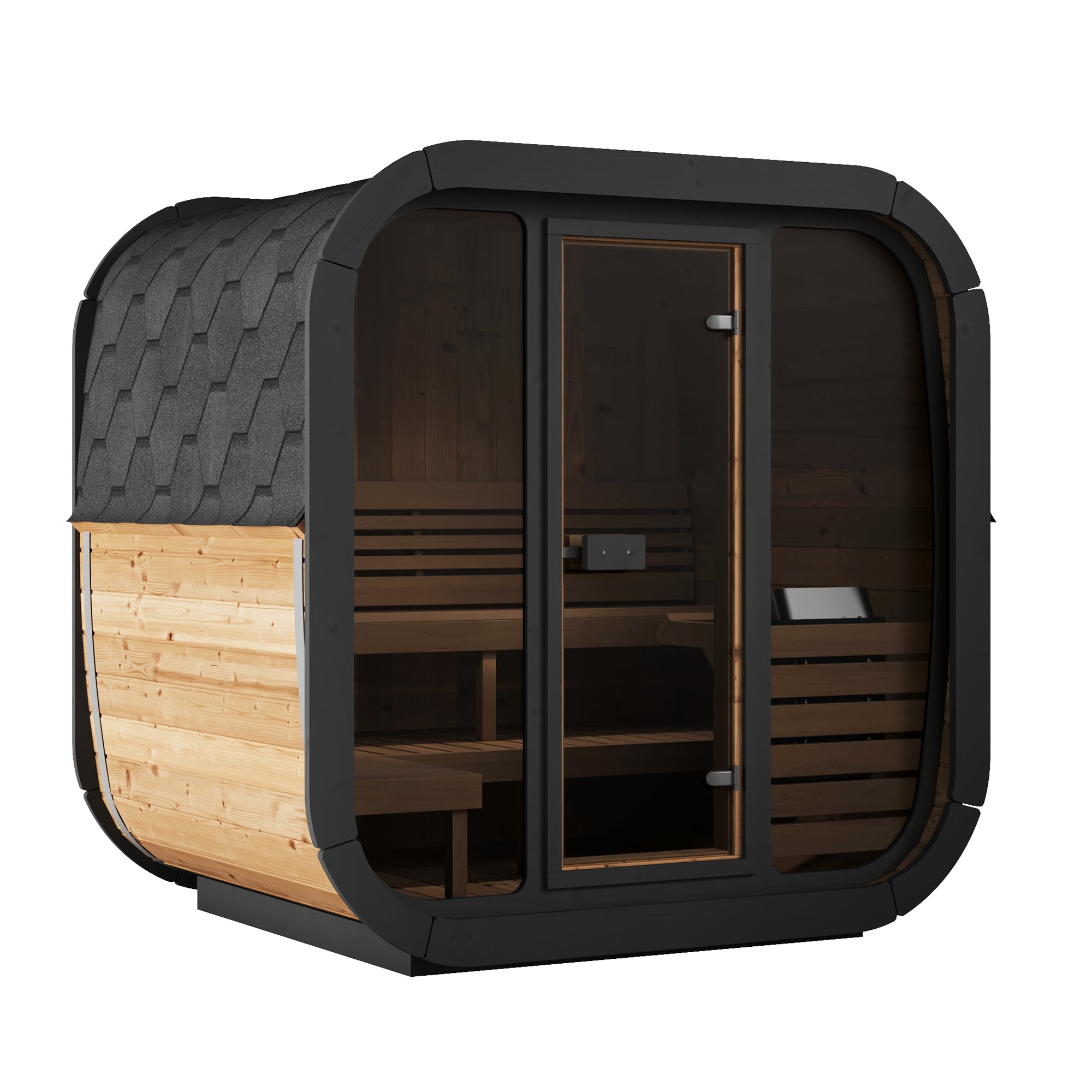 SaunaLife CL5G Outdoor Sauna | 4 Person Thermo-Spruce Cube