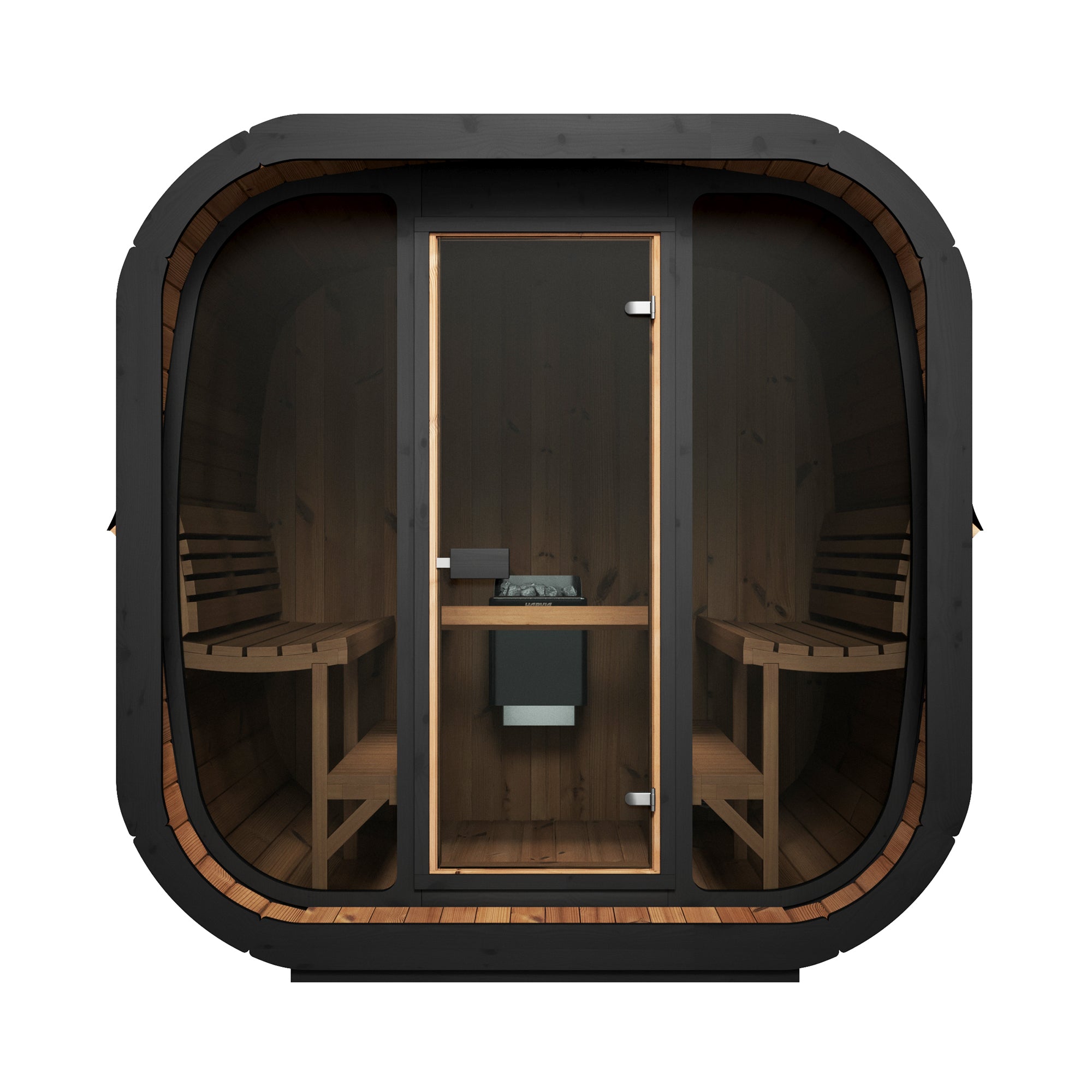SaunaLife CL7G Outdoor Sauna | 6 Person Thermo-Spruce Cube