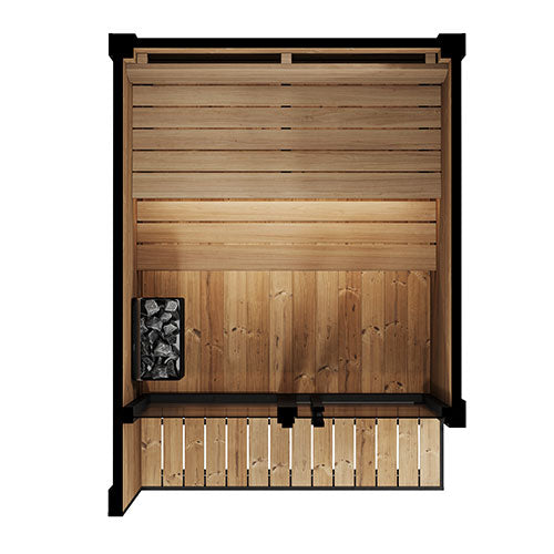 SaunaLife GL4 Outdoor Sauna | 4 Person Thermo-Spruce Luxury Kit