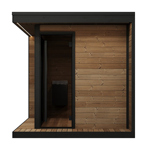 SaunaLife GL6 Outdoor Sauna | 6 Person Thermo-Spruce Luxury Kit