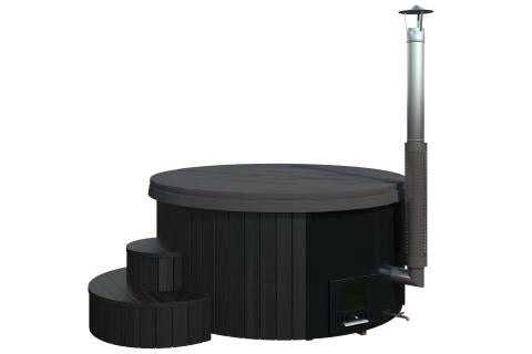 SaunaLife S4B Wood-Fired Hot Tub | 6-Person Thermo-Spruce Outdoor Spa