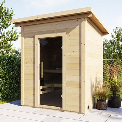 SaunaLife G2 Outdoor Sauna | 4 Person Garden Series Kit